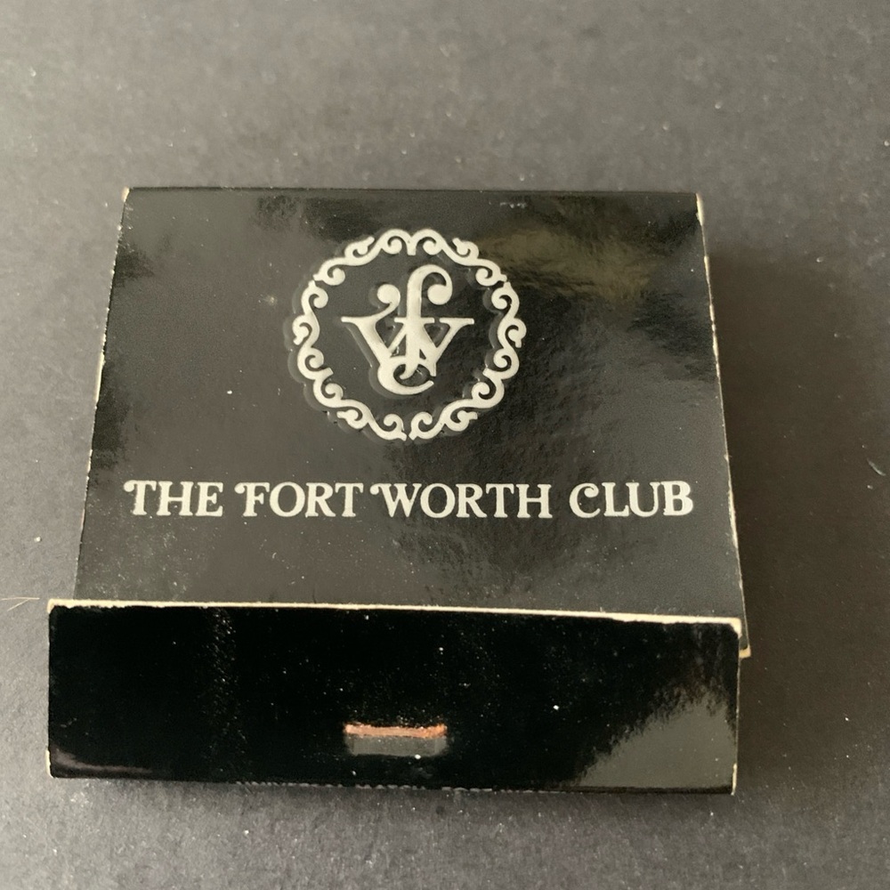Vintage Matchbook The Fort Worth Club HTF